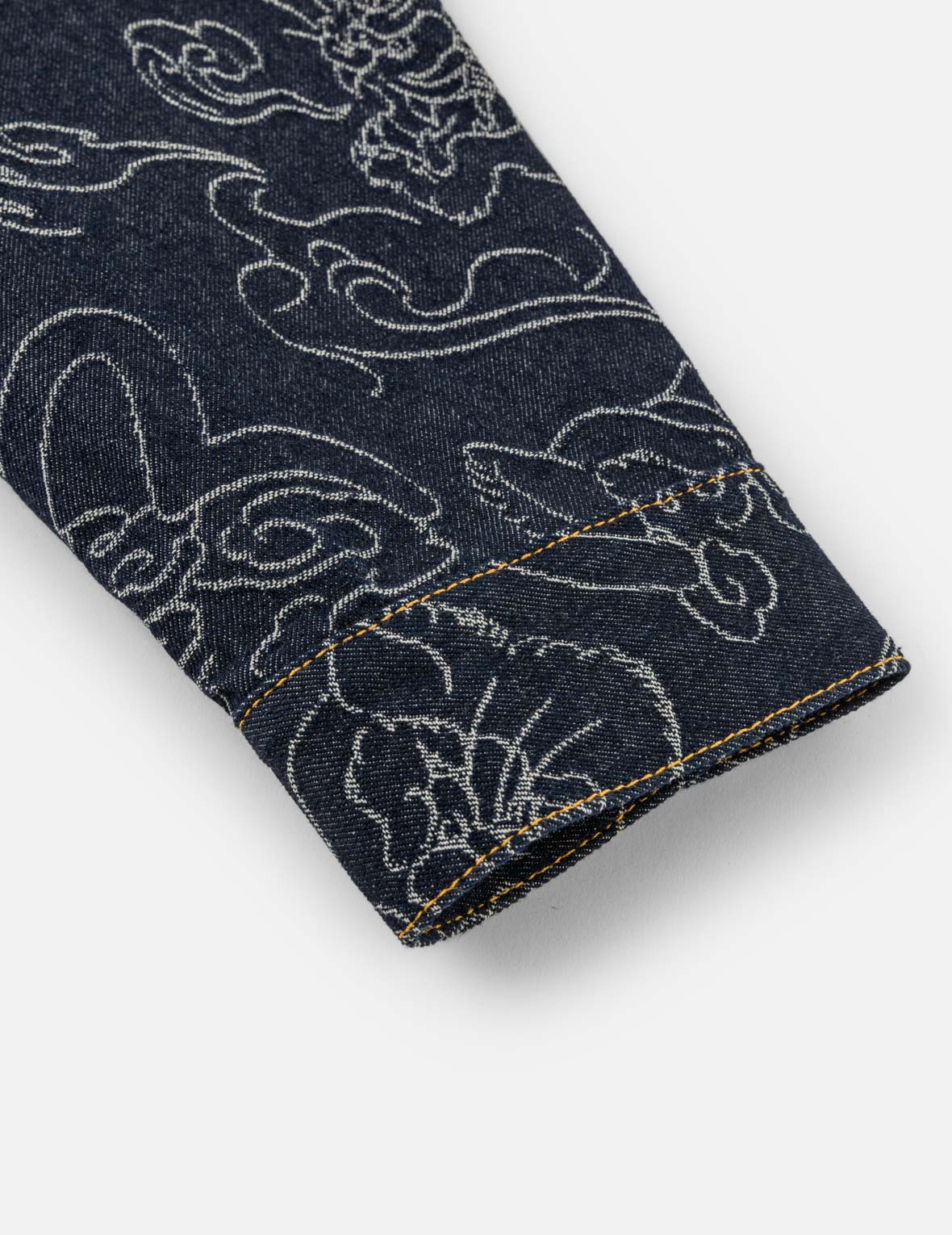 オールオーバーレオパードジャカード デニムジャケット