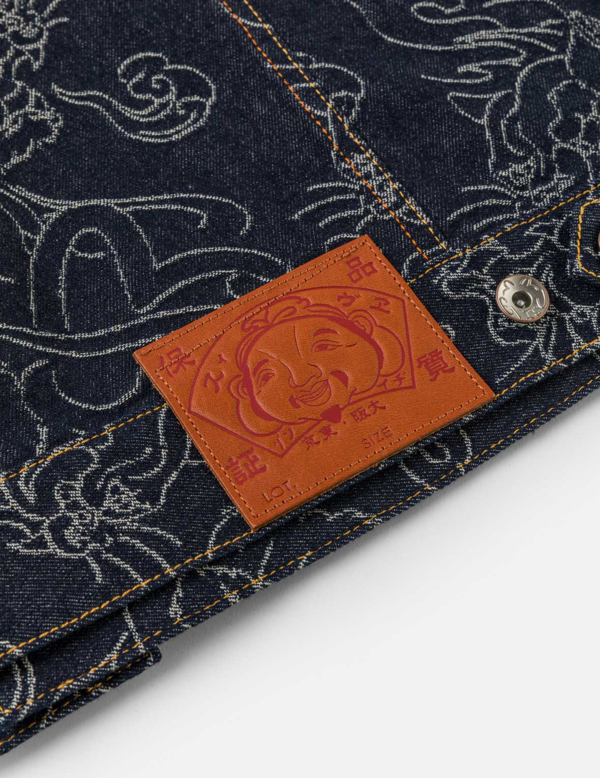 オールオーバーレオパードジャカード デニムジャケット