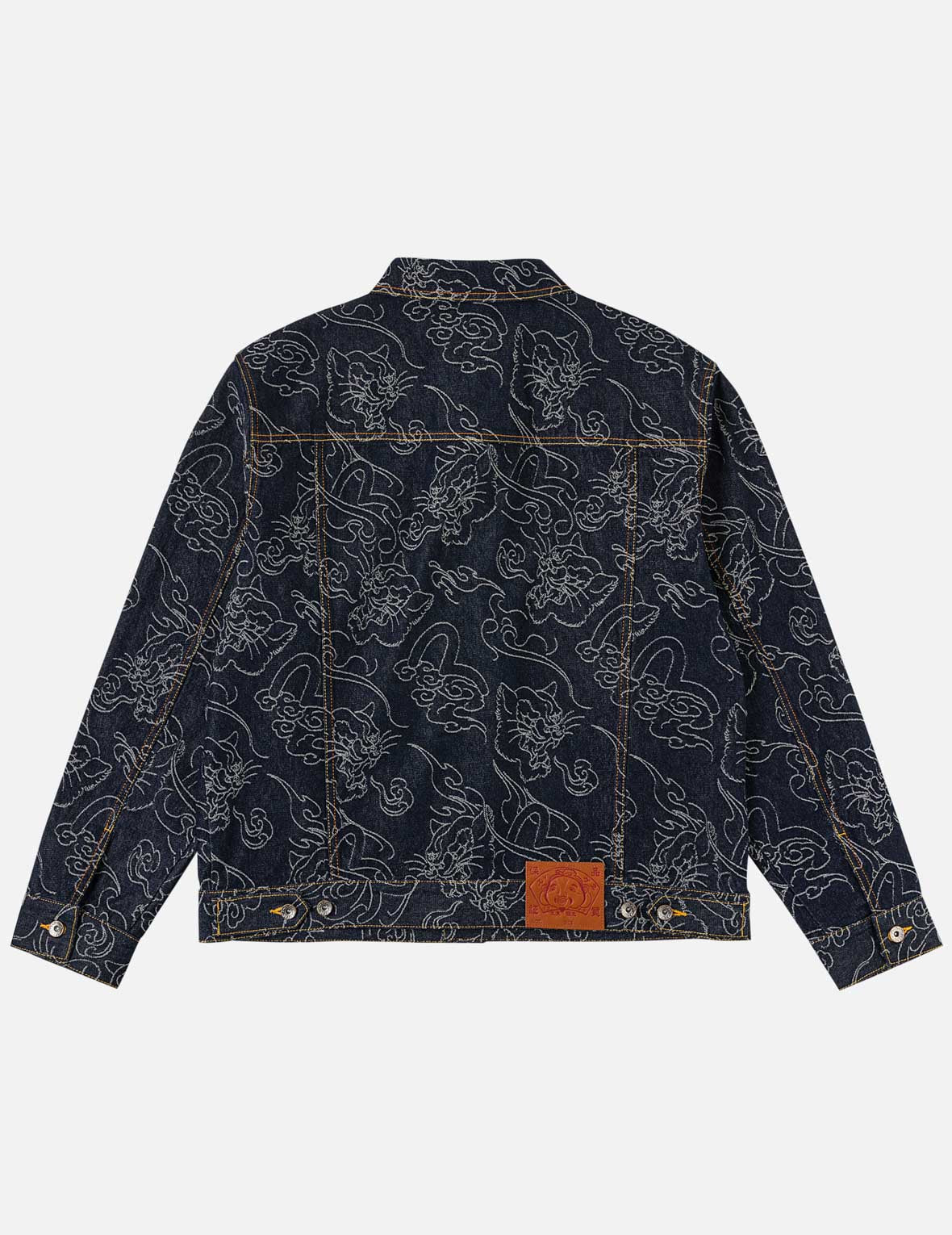 オールオーバーレオパードジャカード デニムジャケット – EVISU