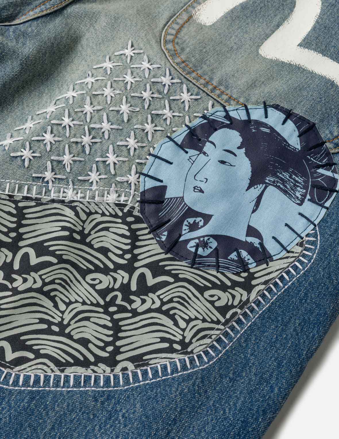 刺し子パッチ デニムショーツ – EVISU
