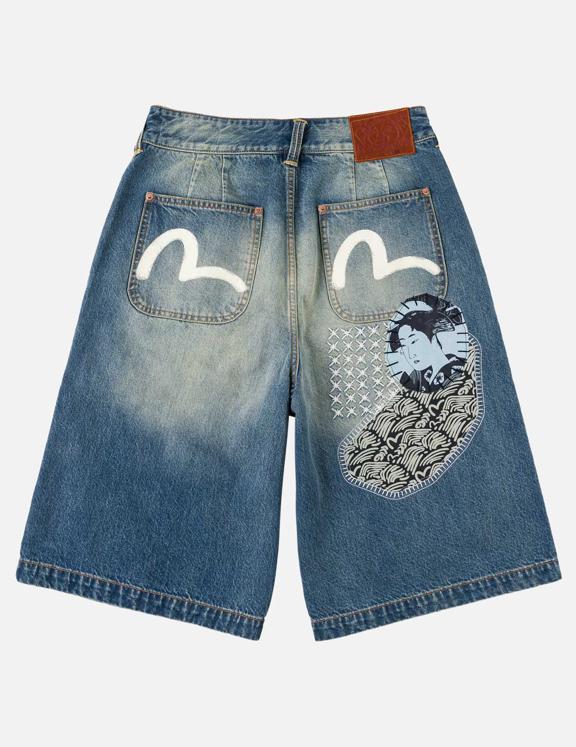 刺し子パッチ デニムショーツ – EVISU