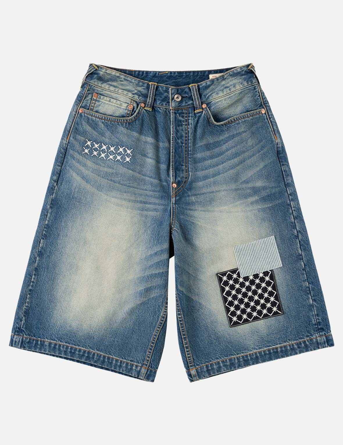 刺し子パッチ デニムショーツ – EVISU