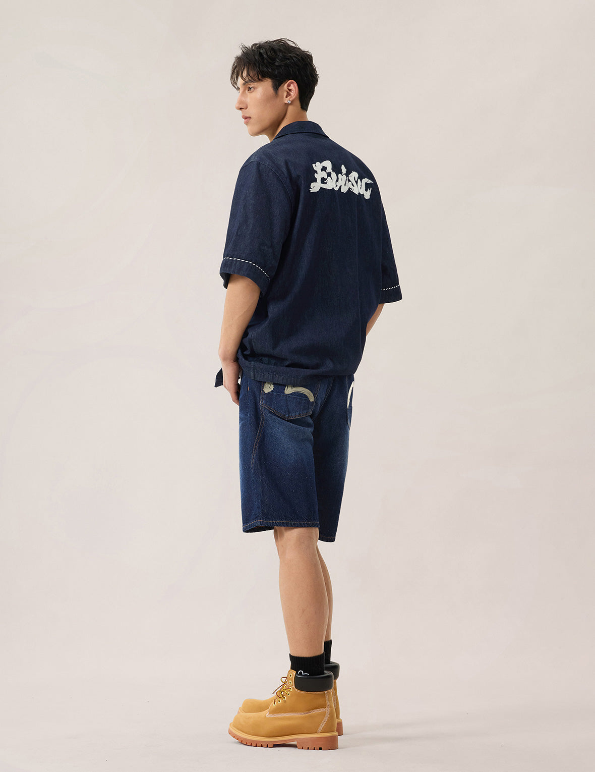 カモメブラシストローク デニムショーツ – EVISU