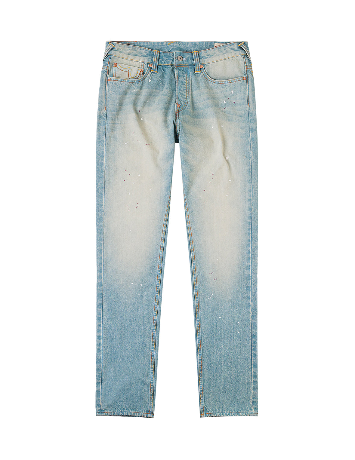 7ポケットカモメプリント ウォッシュドジーンズ #2017