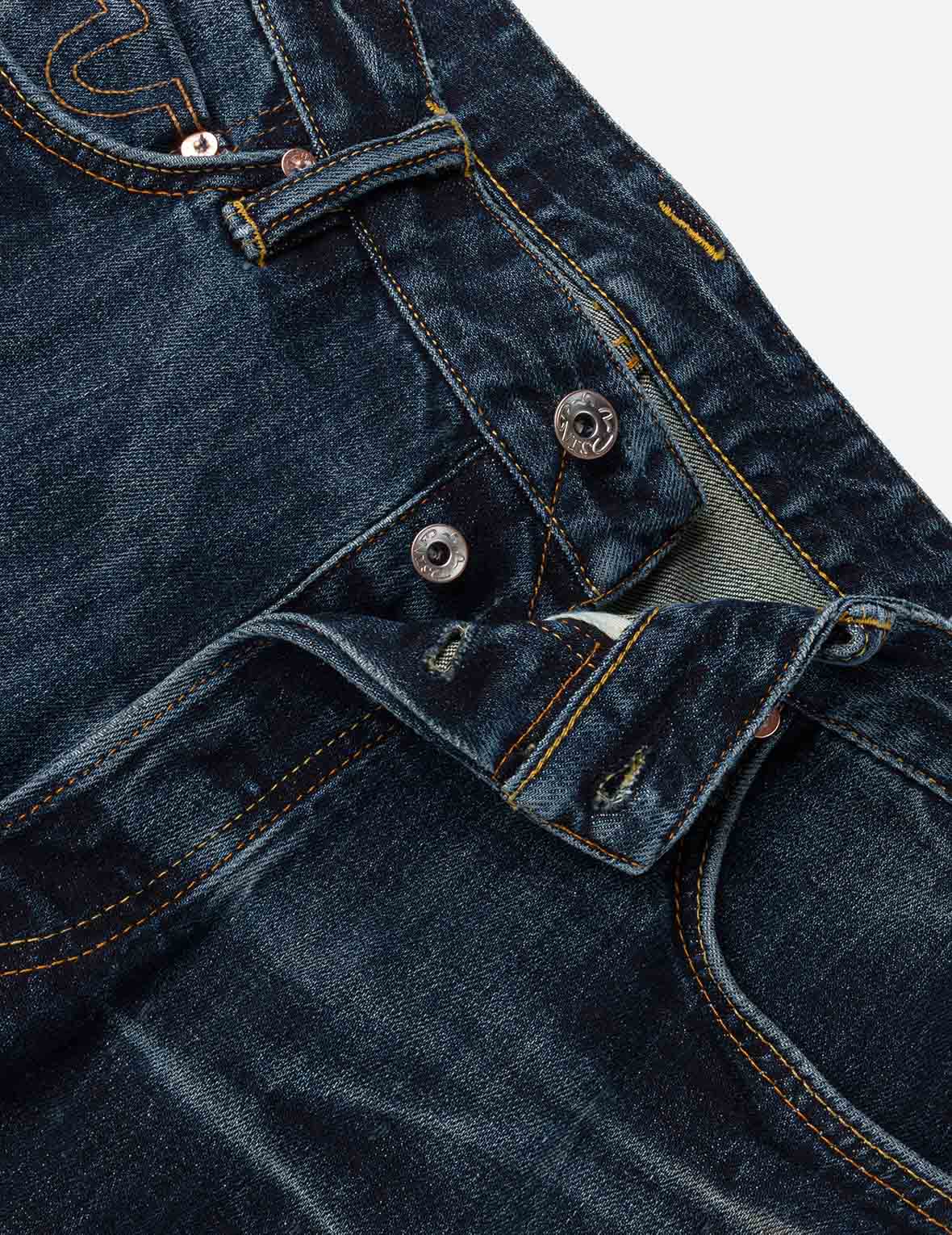 カモメ刺繍 マルチポケット ジーンズ #2020