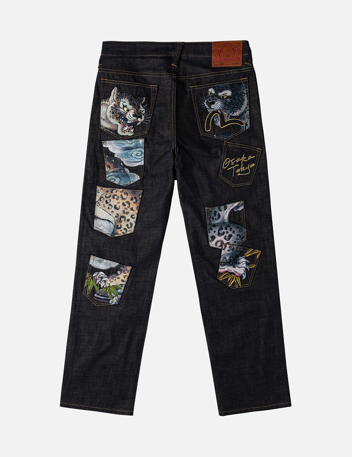 evisu キッズ マルチポケットデニムパンツ マルチポケット刺繍パッチ ジーンズ #2020 – EVISU