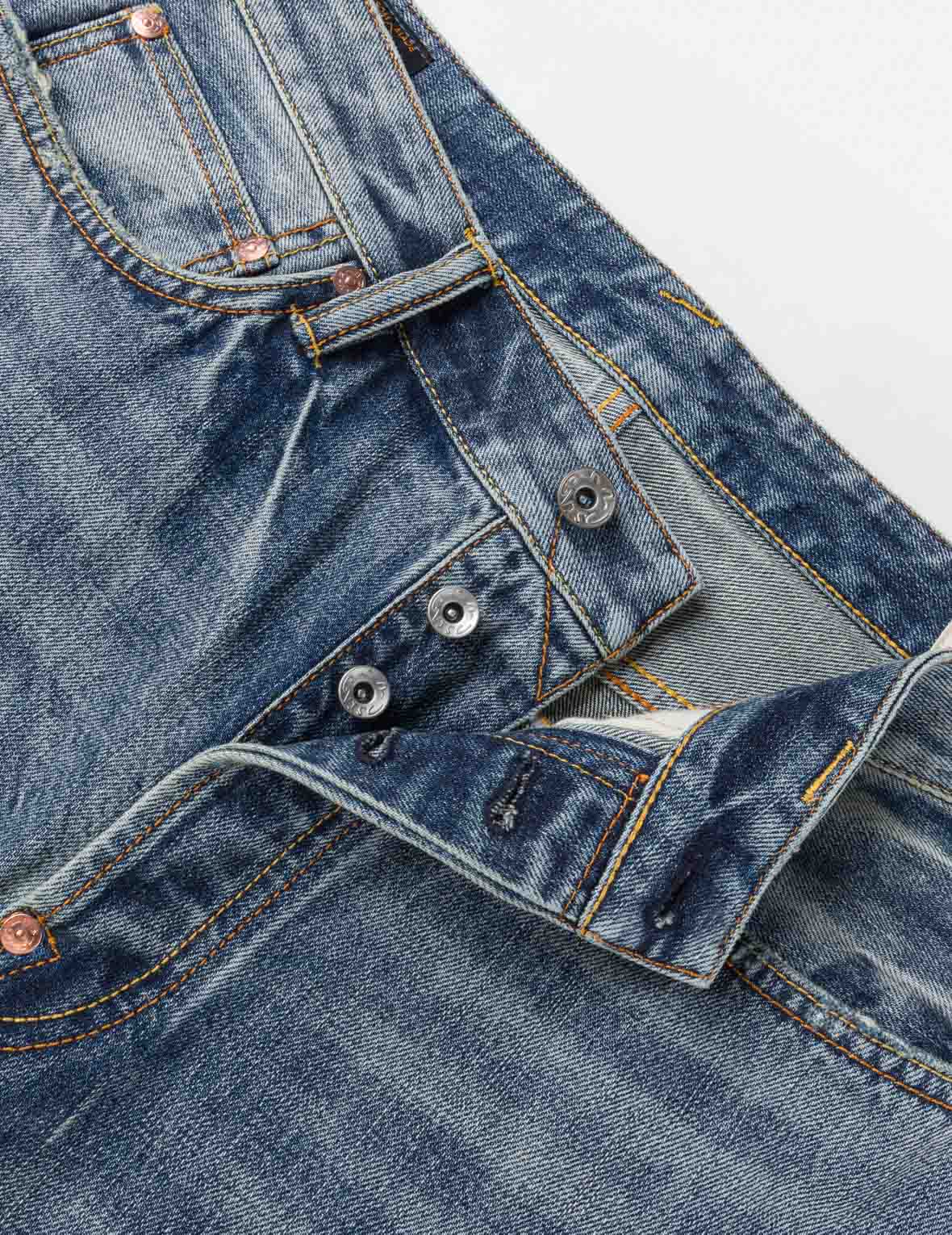 カモメプリントポケットフレア ジーンズ – EVISU