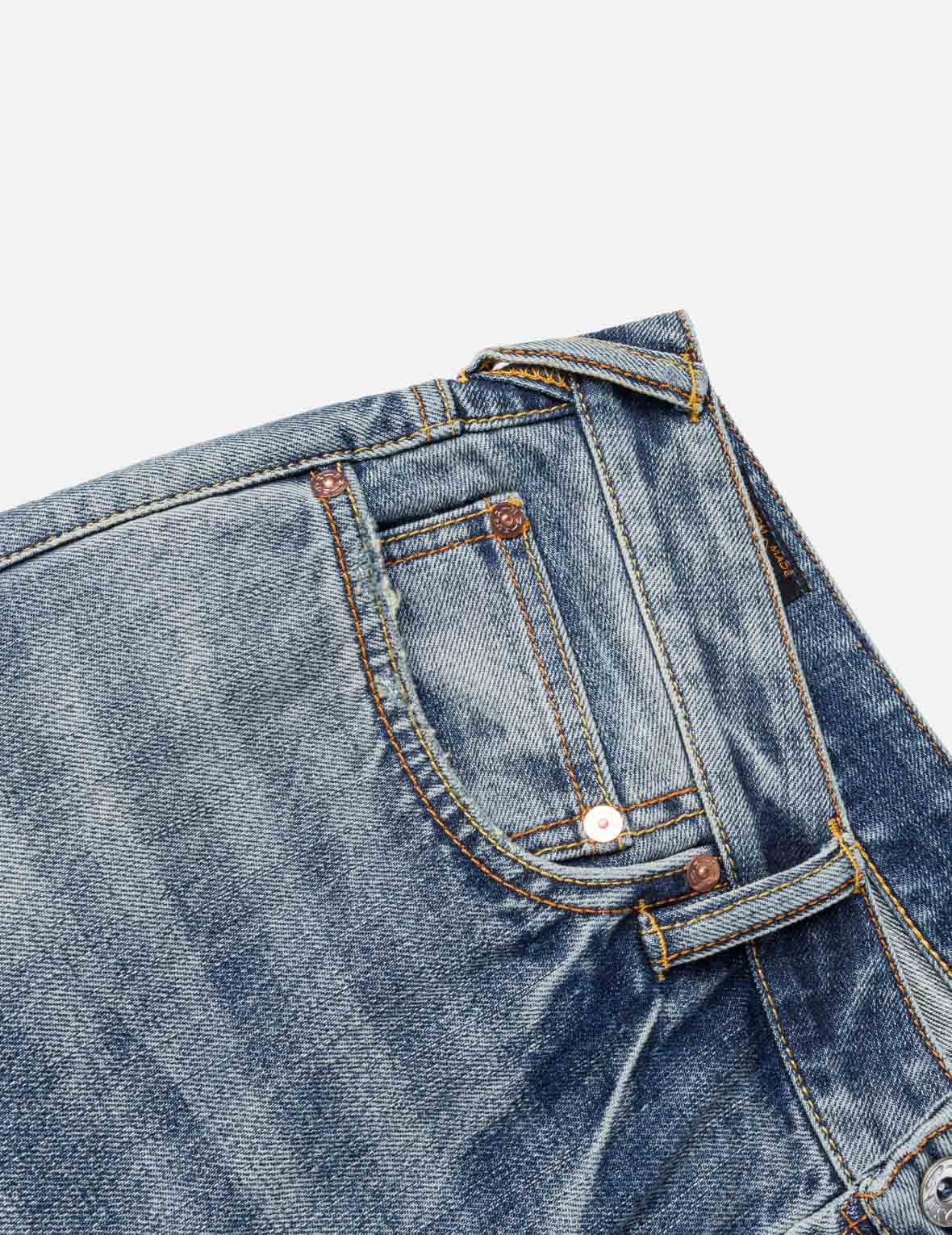カモメプリントポケットフレア ジーンズ – EVISU
