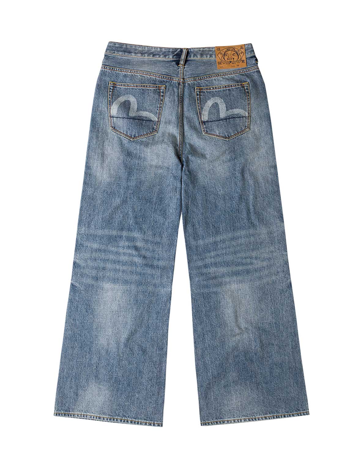カモメプリントポケットフレア ジーンズ – EVISU