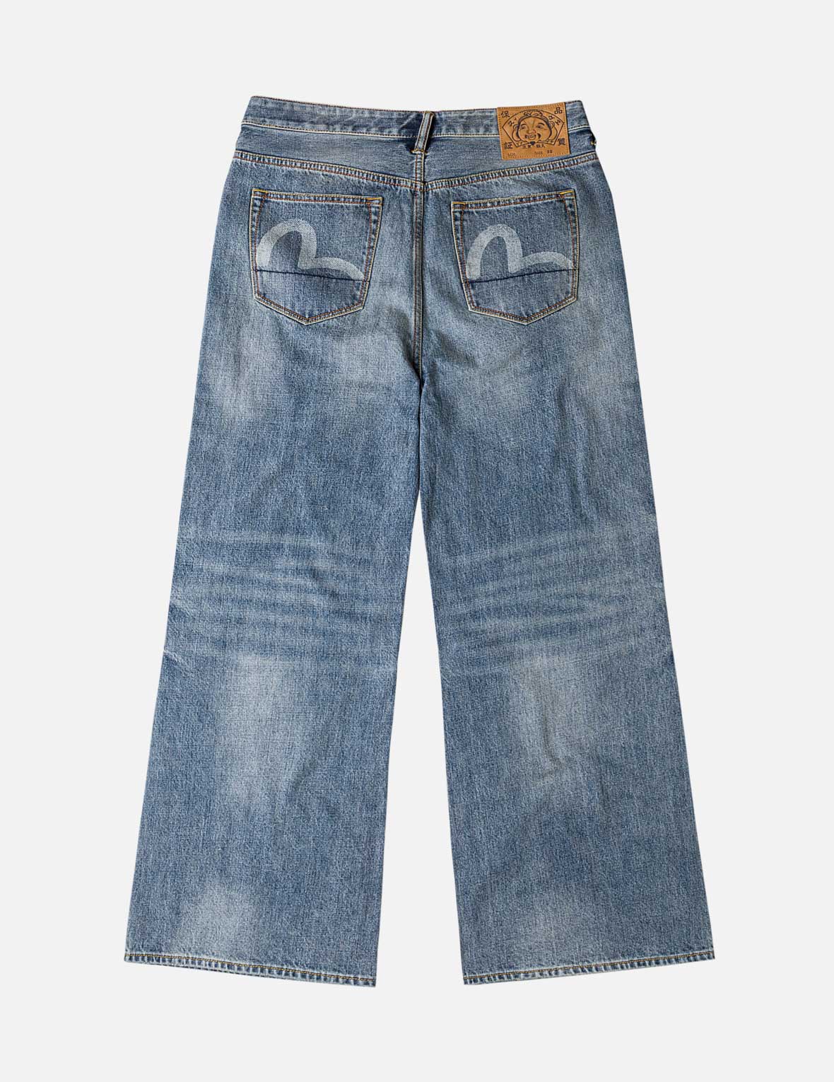 カモメプリントポケットフレア ジーンズ – EVISU