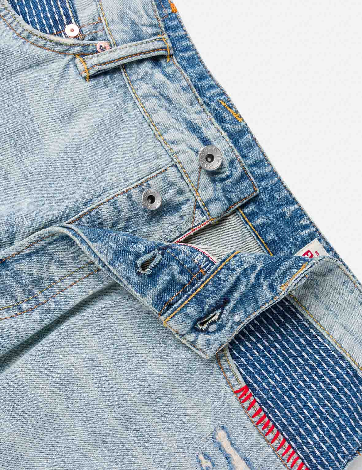 大黒刺し子パッチワーク ジーンズ #2038 – EVISU