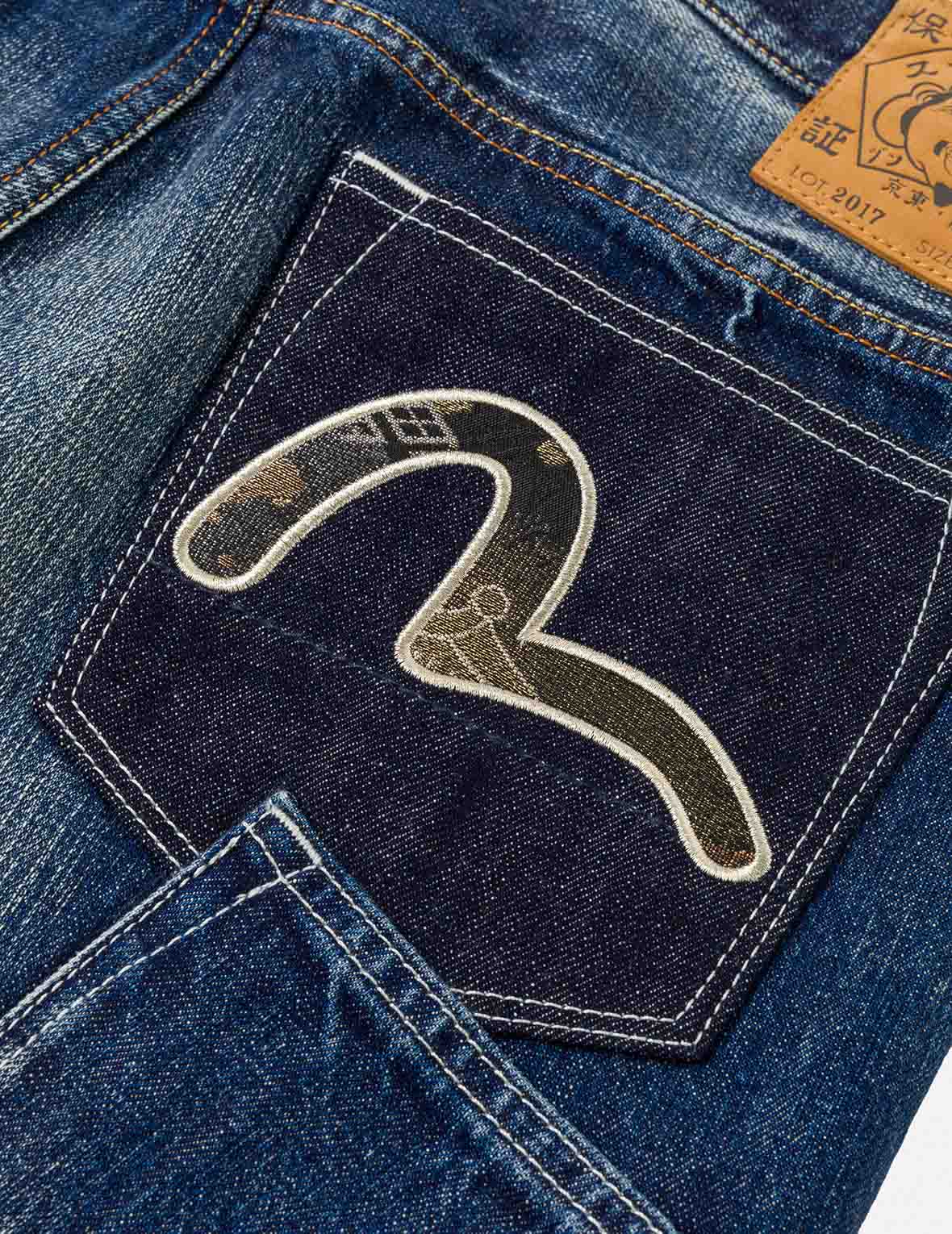 ブロケードパッチワーク デニムショーツ #2017