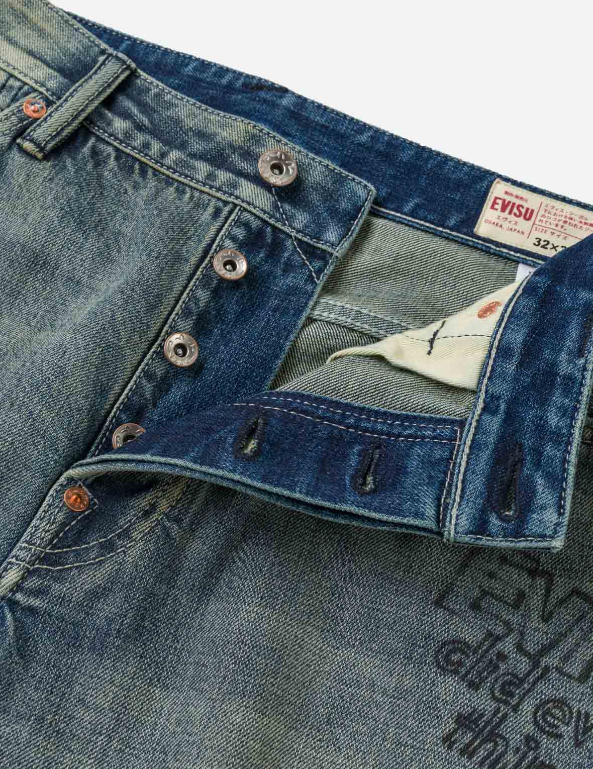 オールオーバーグラフィティプリント デニムジーンズ #2030 – EVISU