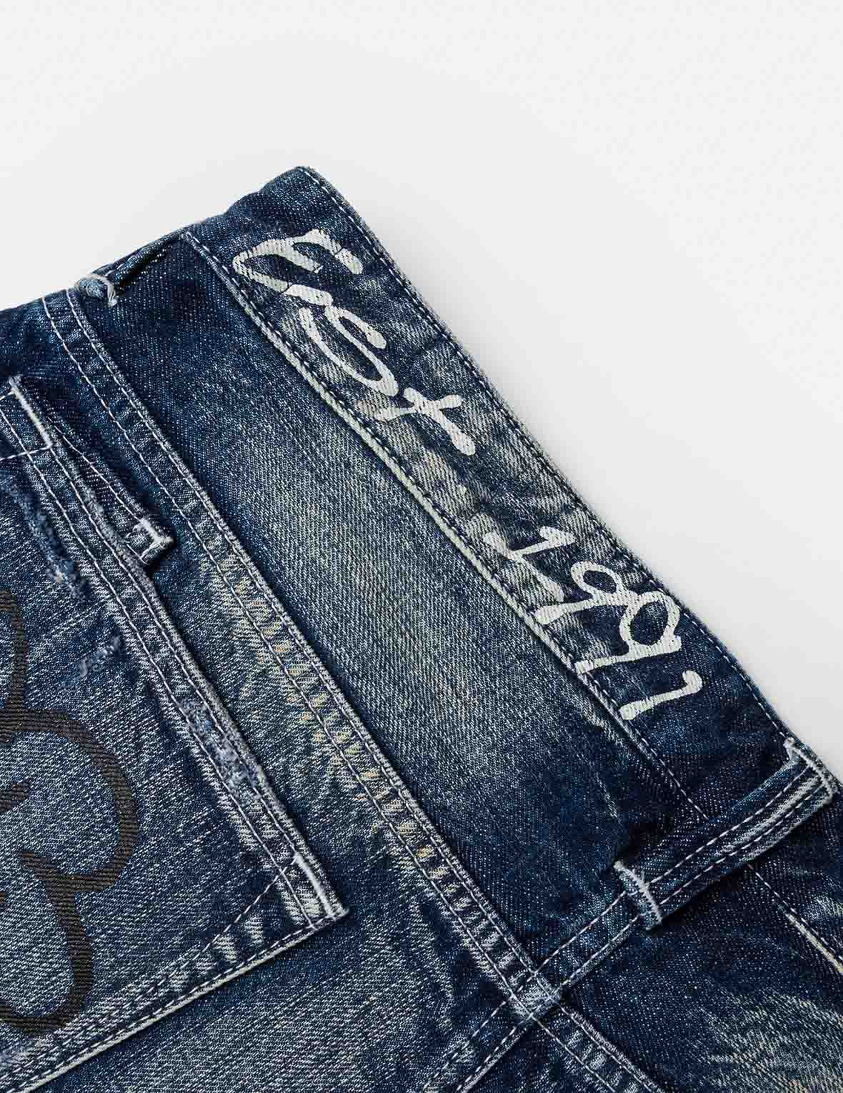 手描きプリント ジーンズ #2020 – EVISU