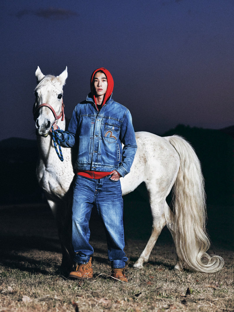 カモメアップリケポケット ジーンズ #2030