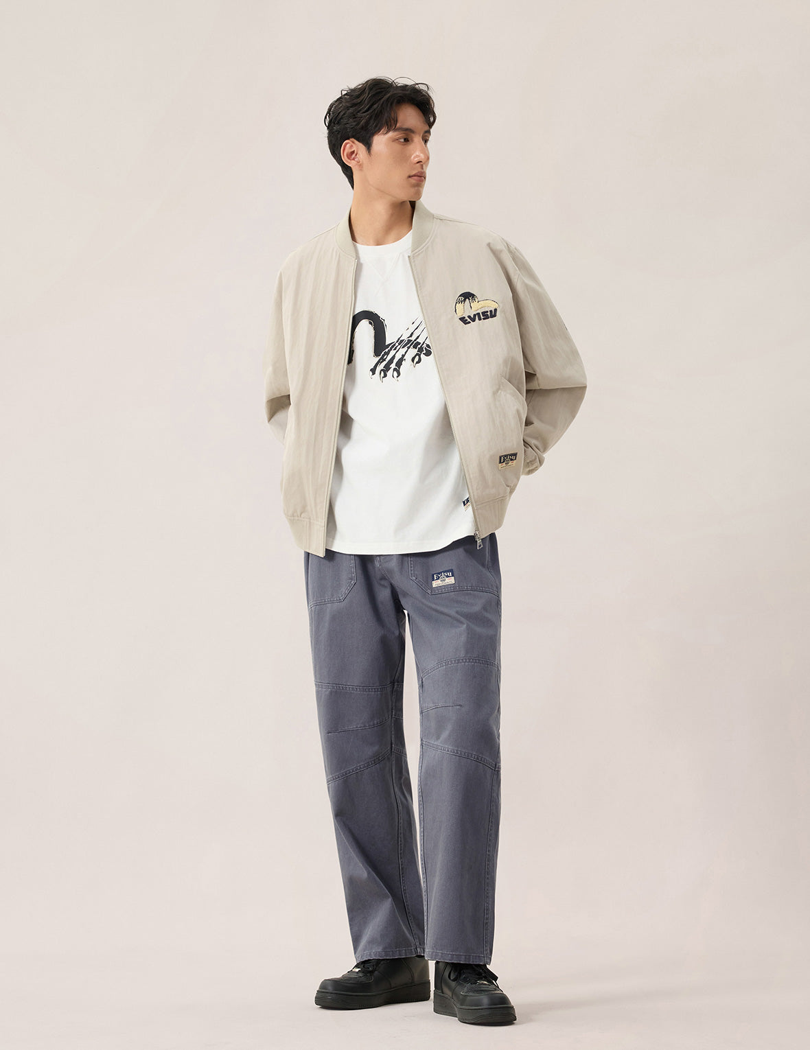 大黒プリント ボンバージャケット – EVISU