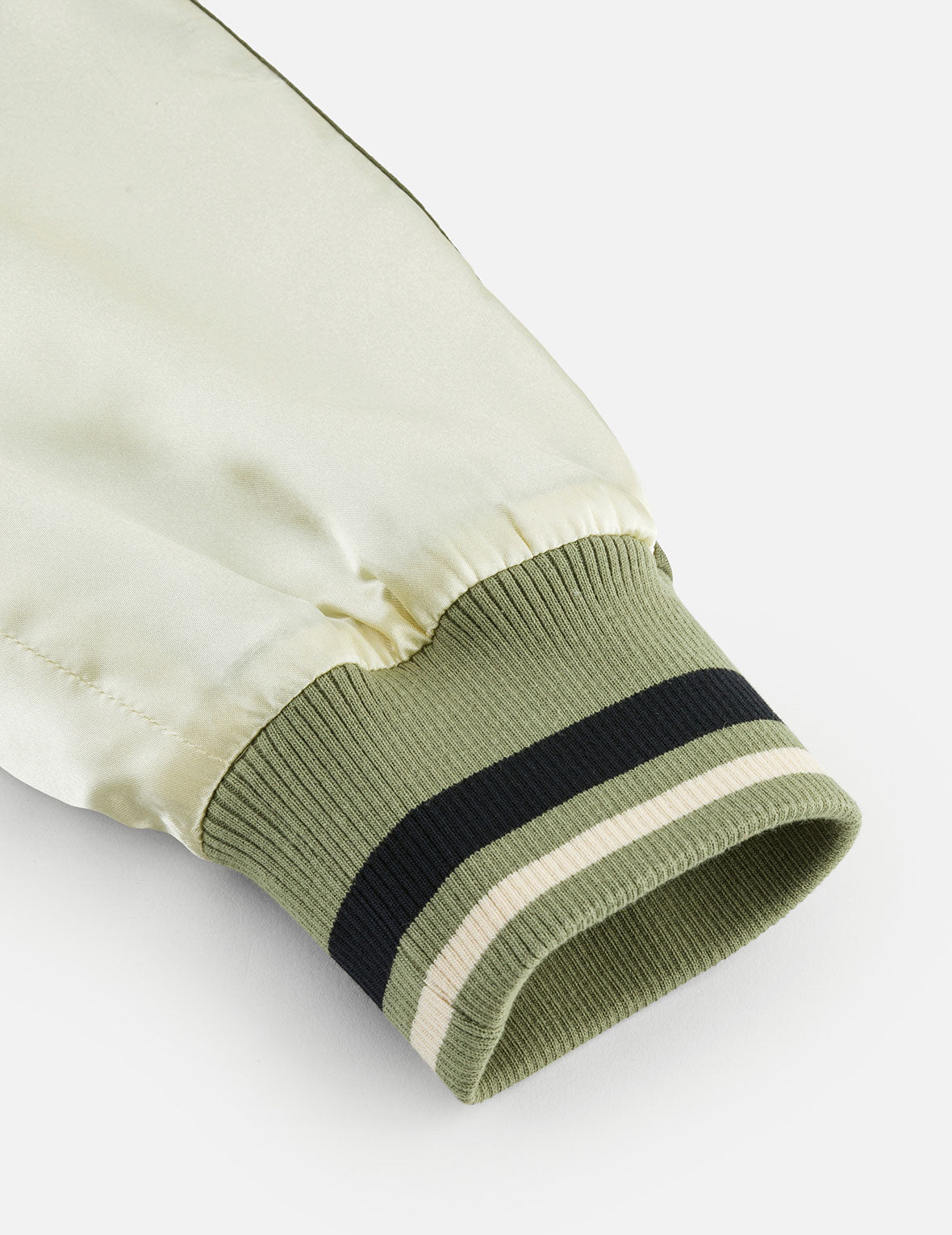 オールオーバージャカード パッド入りチャイナジャケット - グリーン