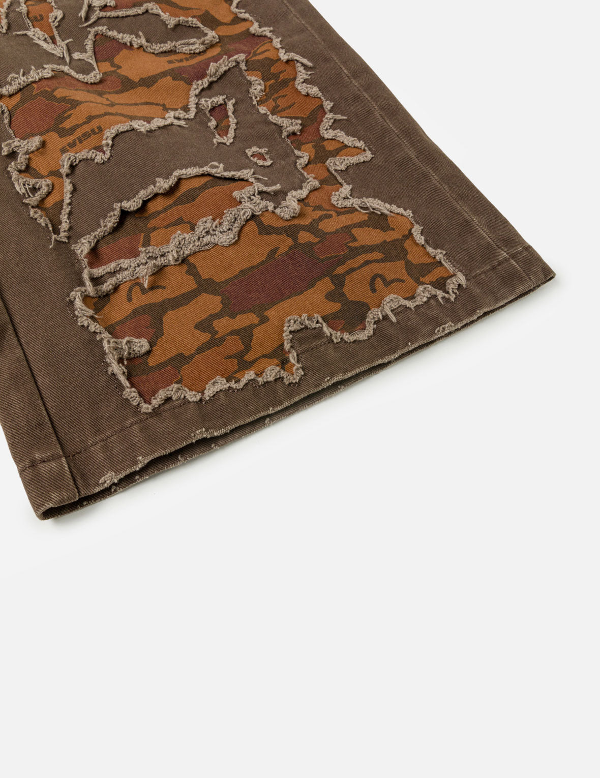 石垣迷彩パッチワーク デニムショーツ