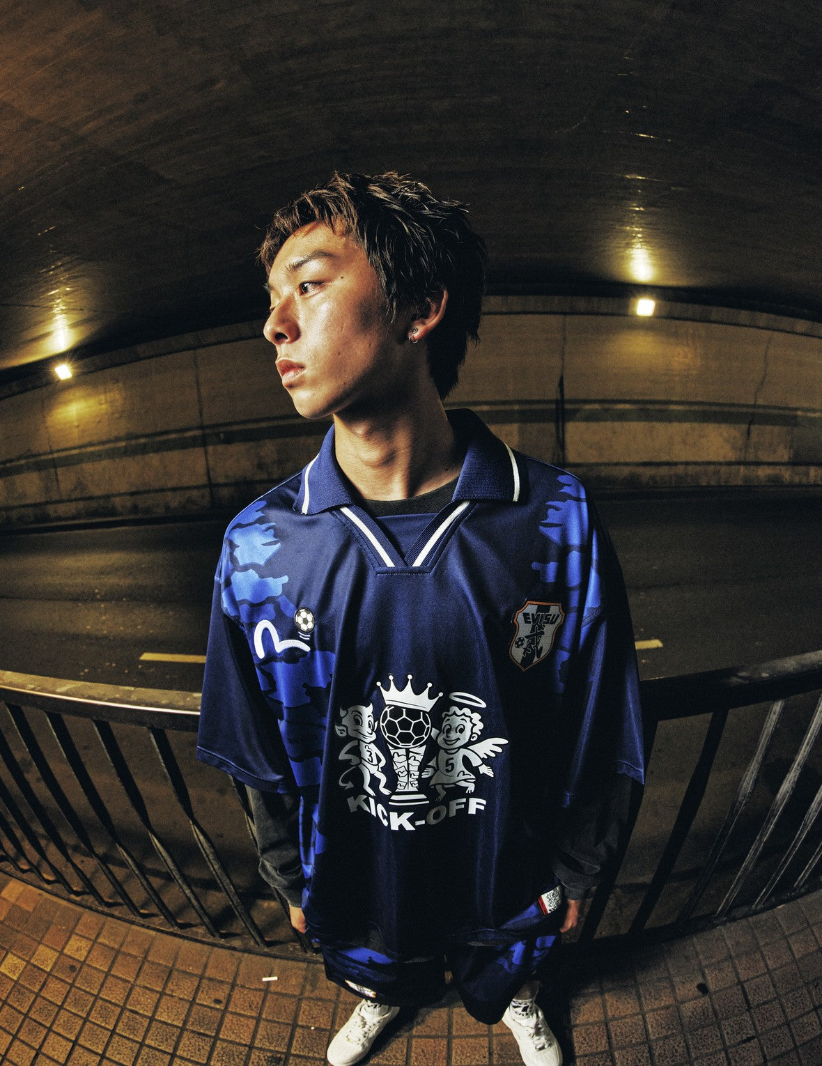 Ishigaki Camo Print Football Shorts