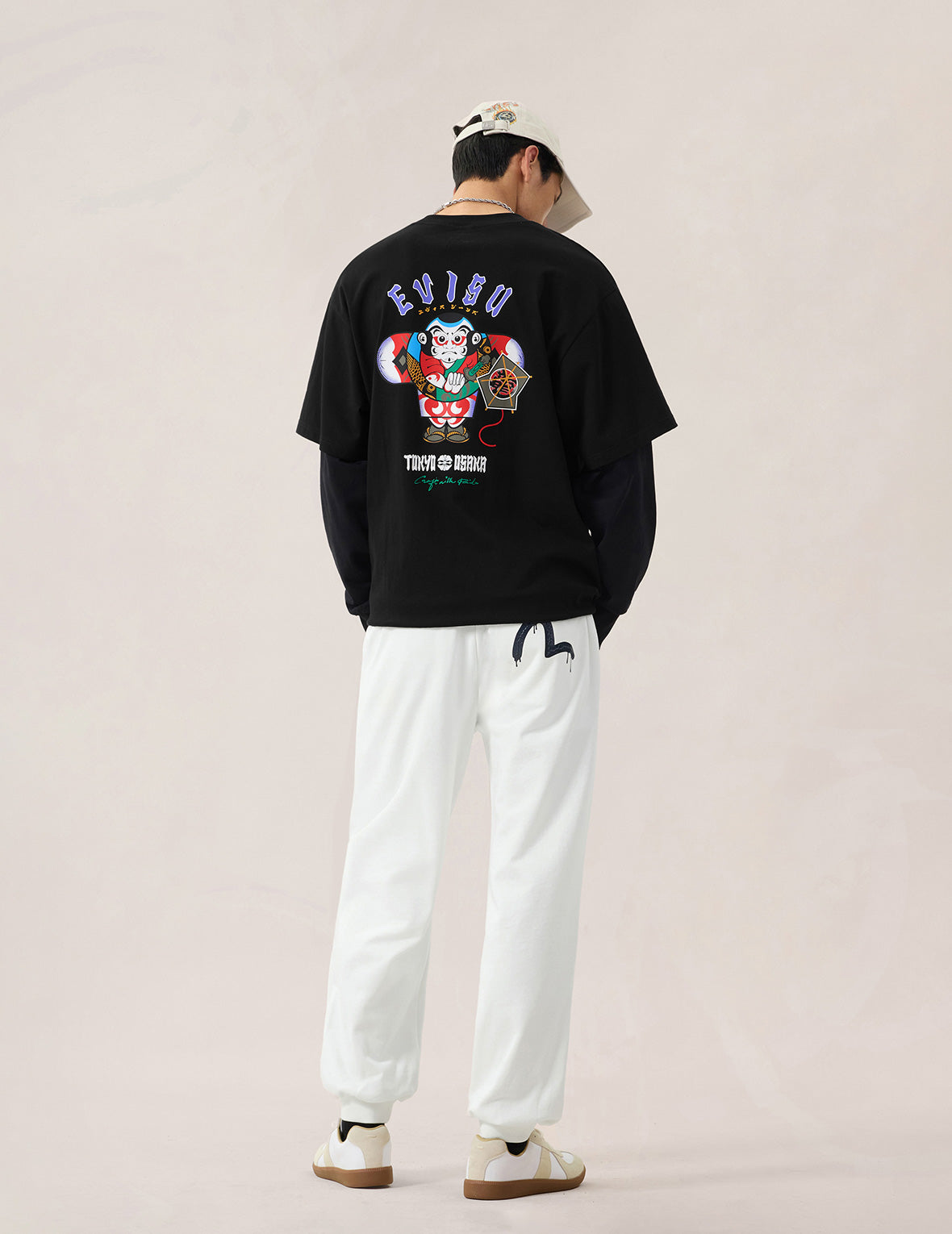 カモメプリント スウェットパンツ – EVISU