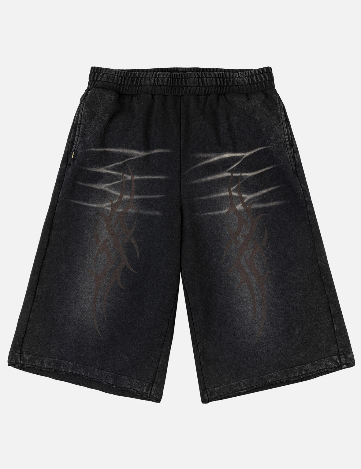 korea Evisu ブラック ショートパンツ グラフィック サソリグラフィック スウェットショーツ – EVISU