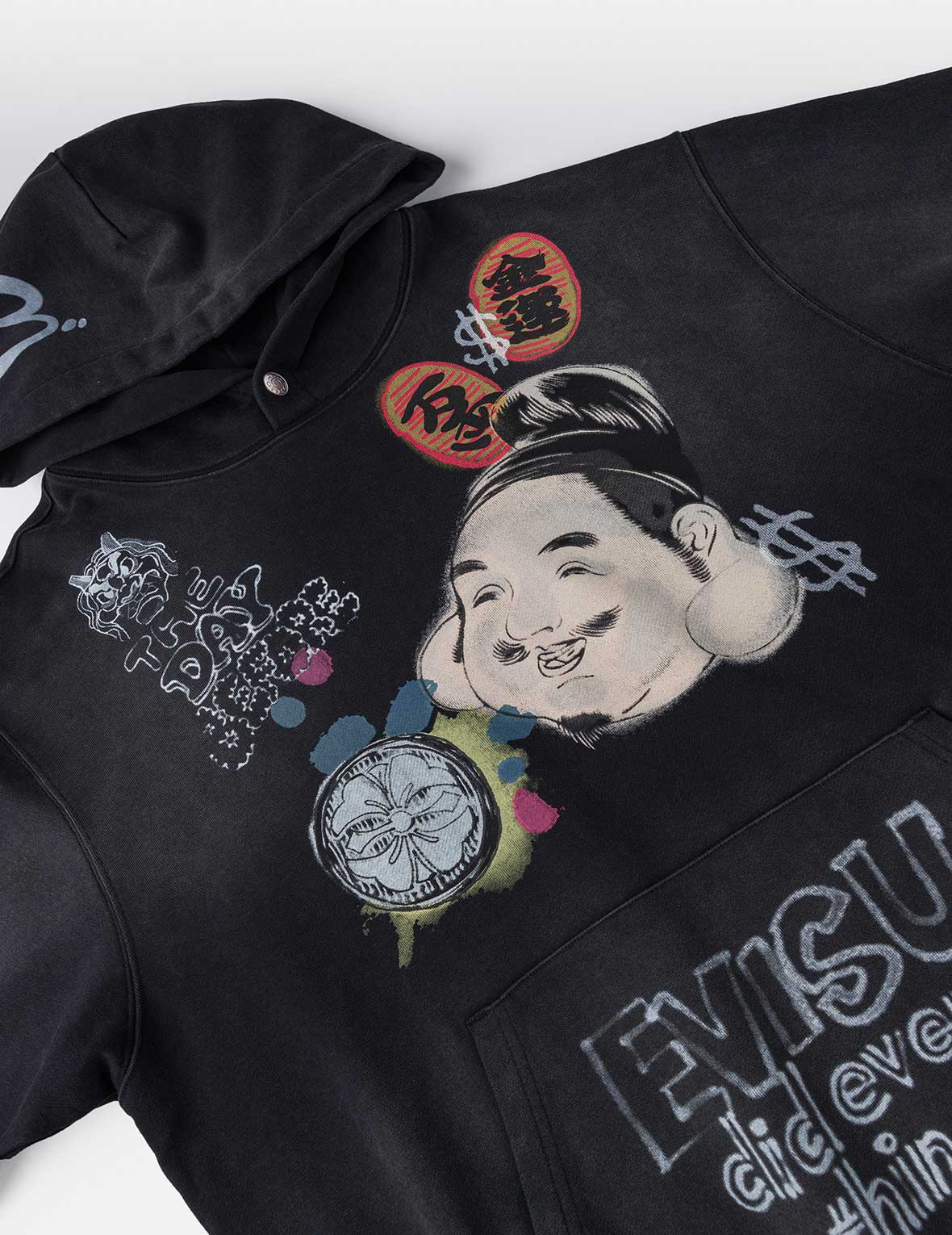 仏頭プリント フーディー