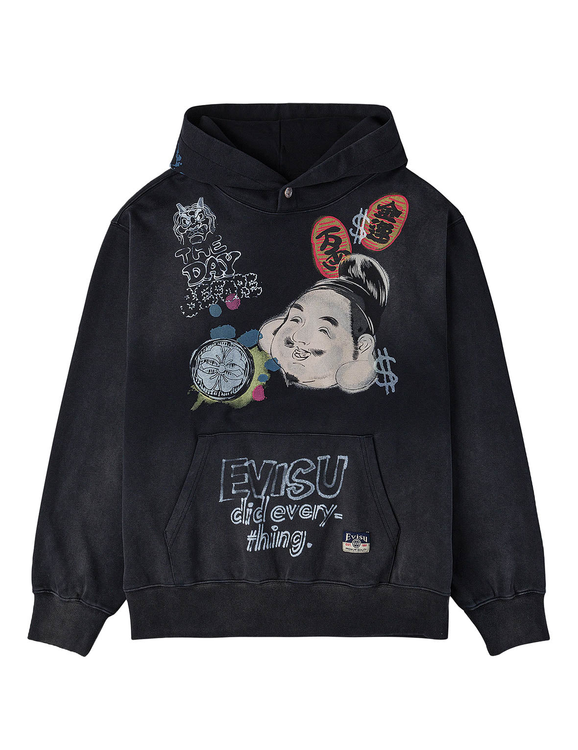仏頭プリント フーディー