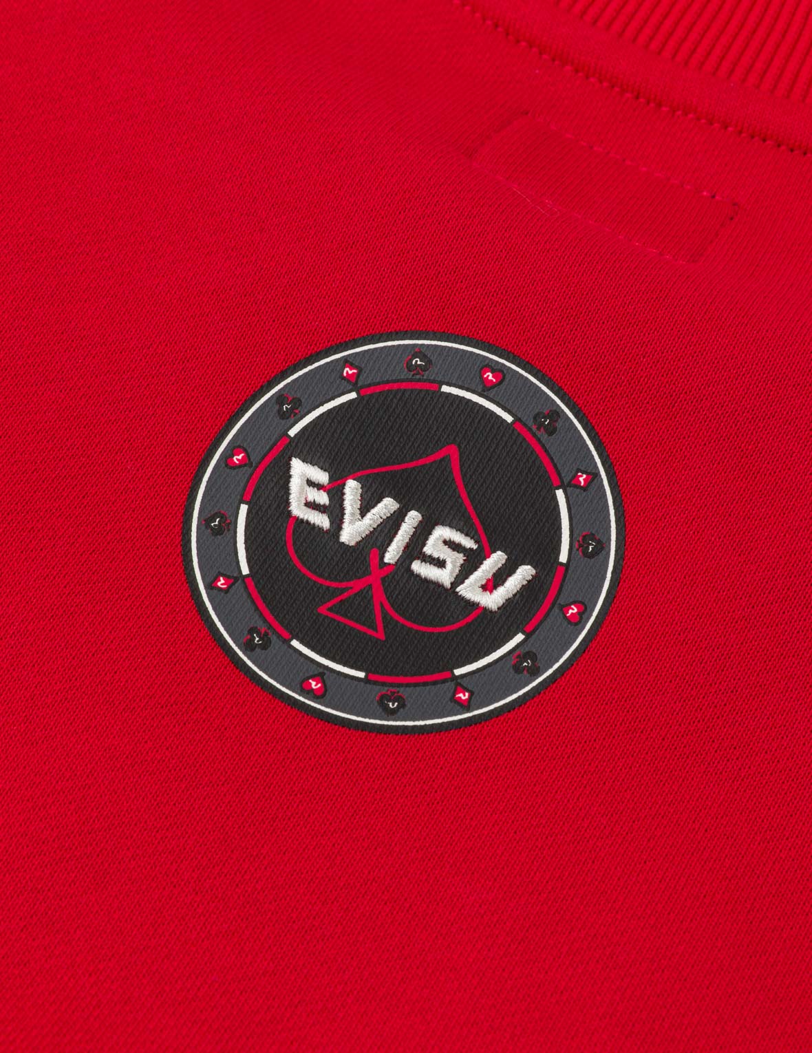 ポーカーラッキーダイス刺繍 スウェットシャツ - レッド – EVISU