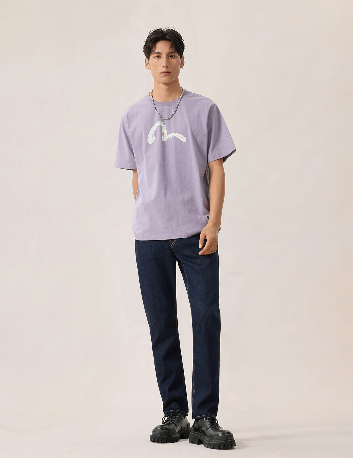 ハンドブラシカモメプリント Tシャツ