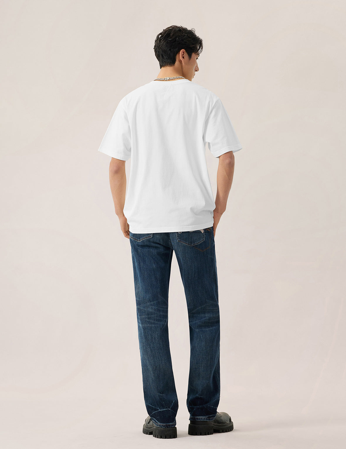 モノクロカモメ刺繍 Tシャツ