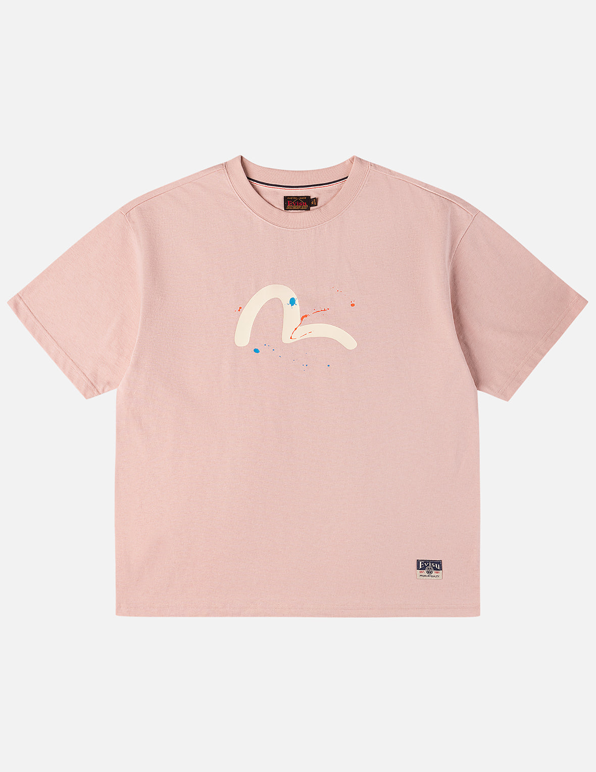 EVISU ピンク Tシャツ ヤスキヨ Seagull Daicock Print Splash T-shirt – EVISU