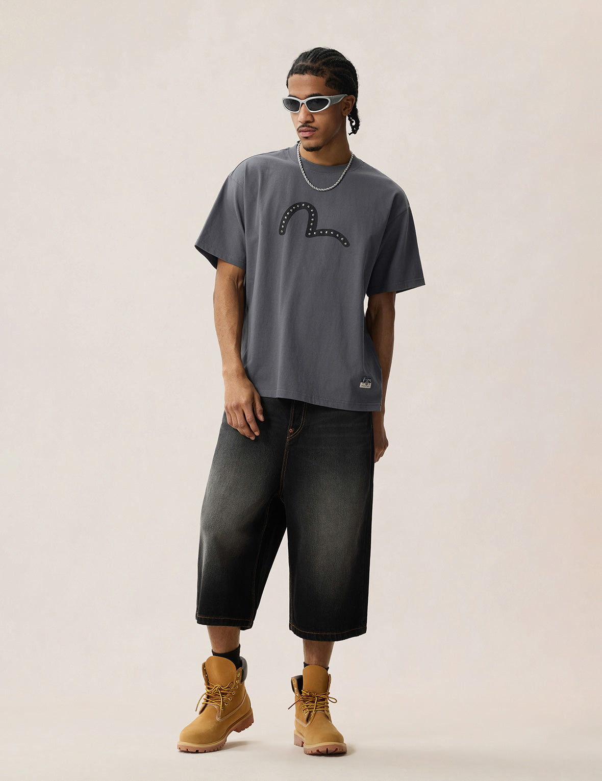 カモメプリントメタルスタッズ Tシャツ – EVISU