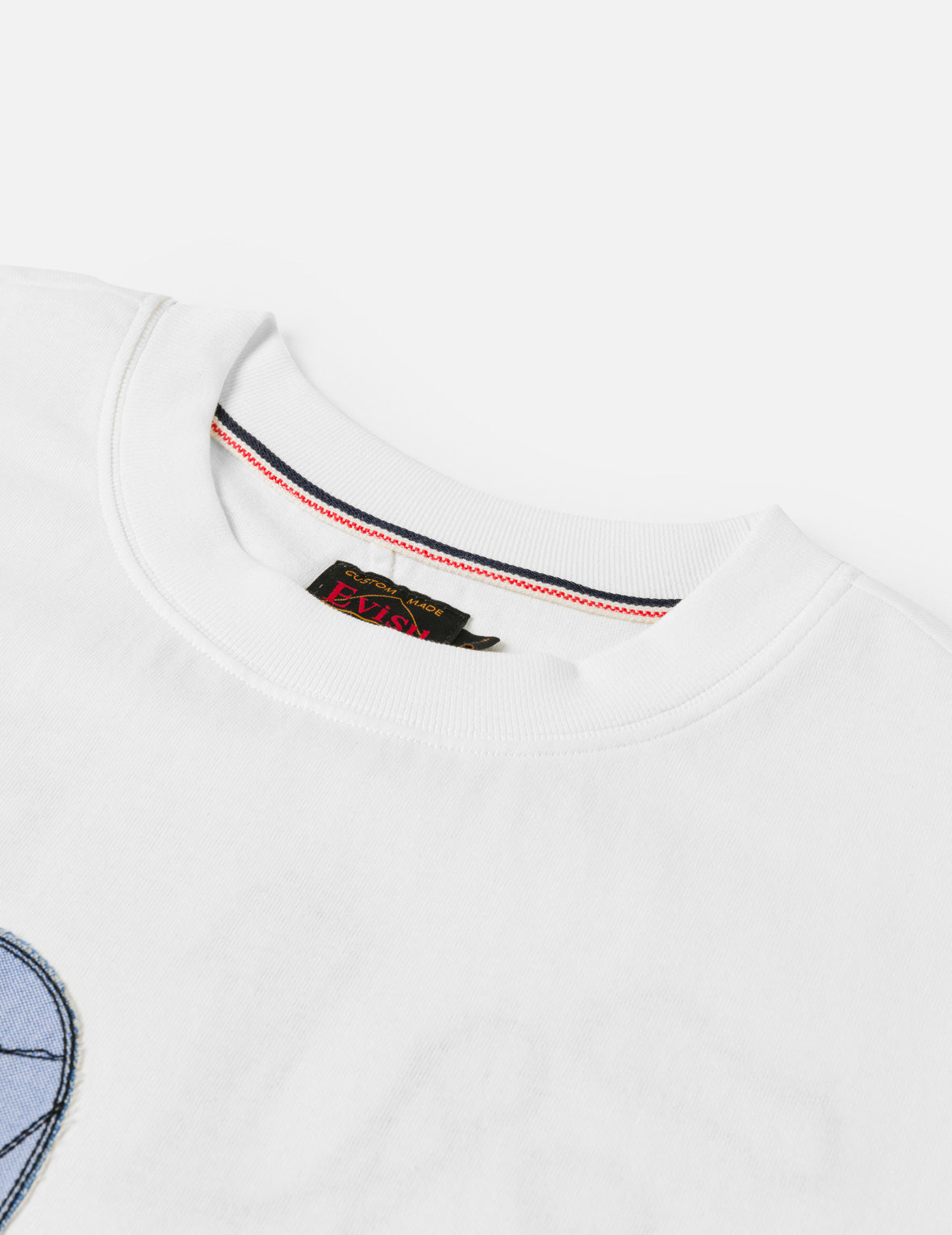 ファブリックミックスパッチワークカモメ＆ロゴアプリケTシャツ