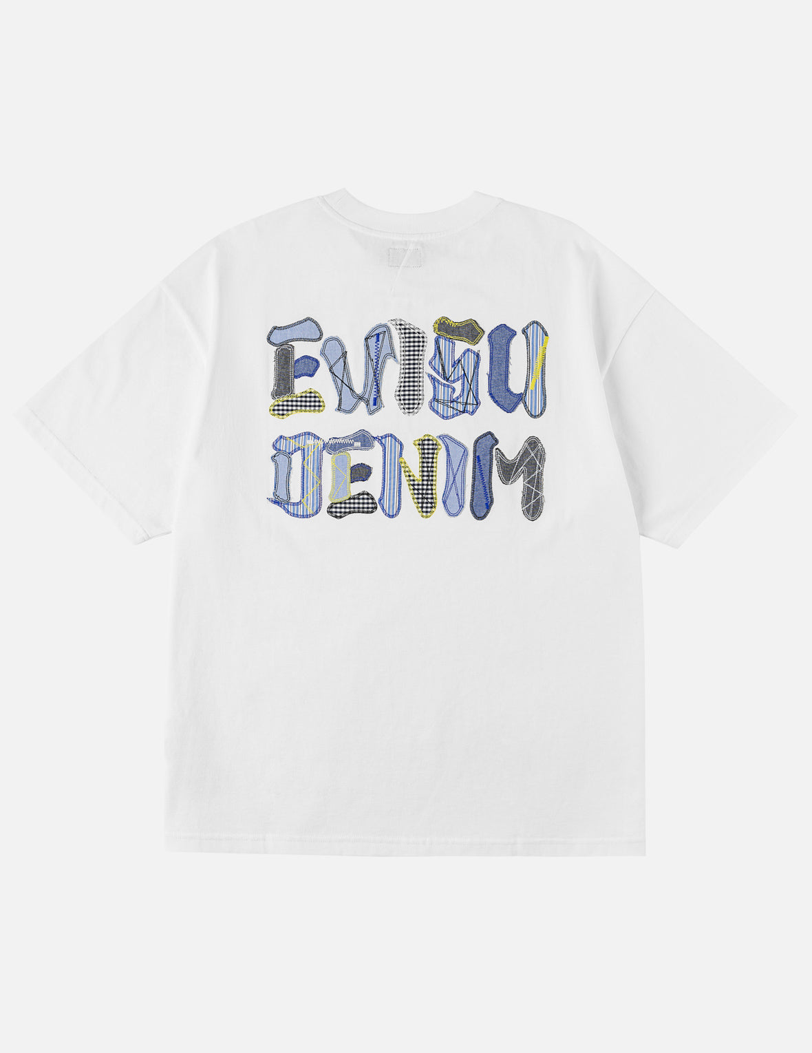 ファブリックミックスパッチワークカモメ＆ロゴアプリケTシャツ