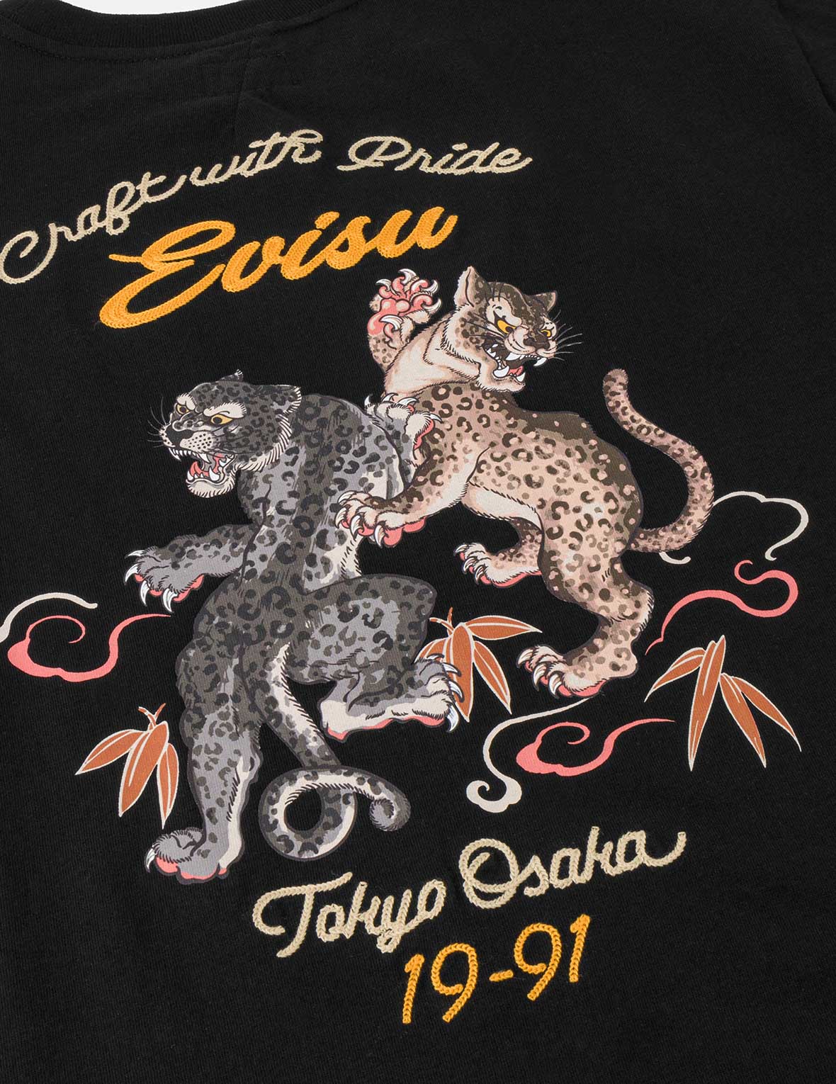 デュオレオパードプリント刺繍 Tシャツ