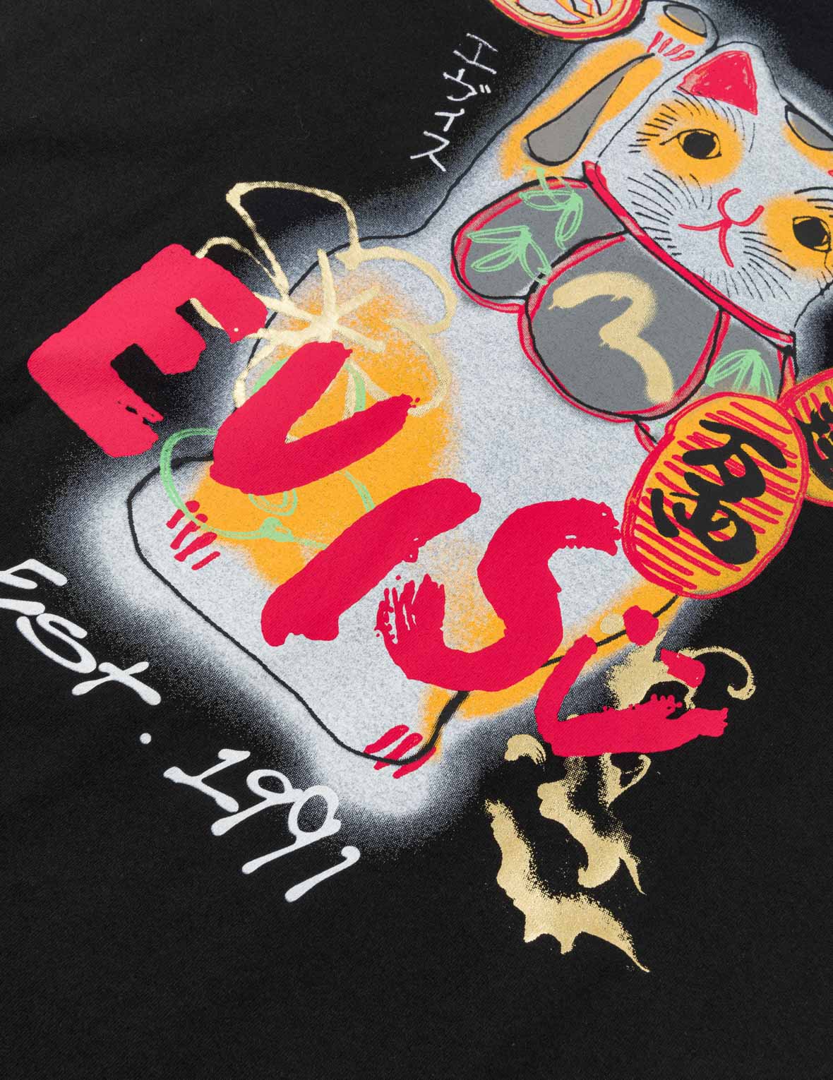 手描き招き猫 Tシャツ