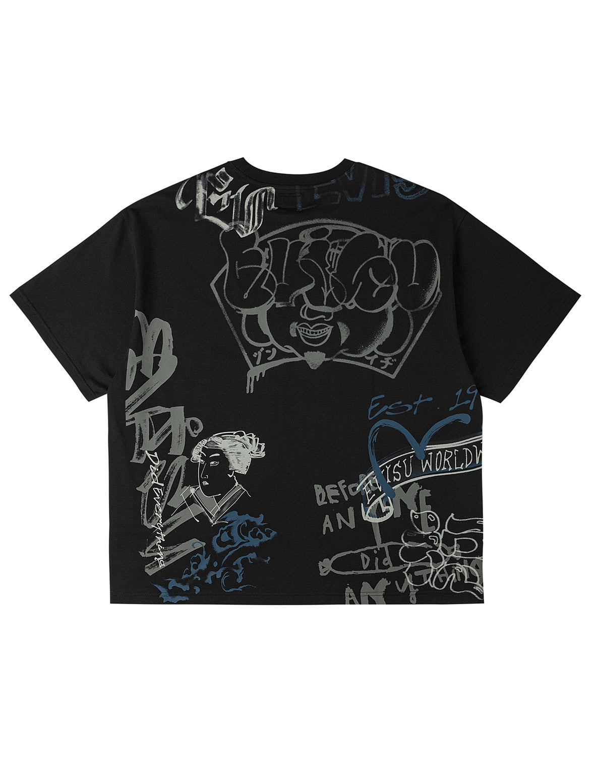 オールオーバーEVISUロゴグラフィック Tシャツ