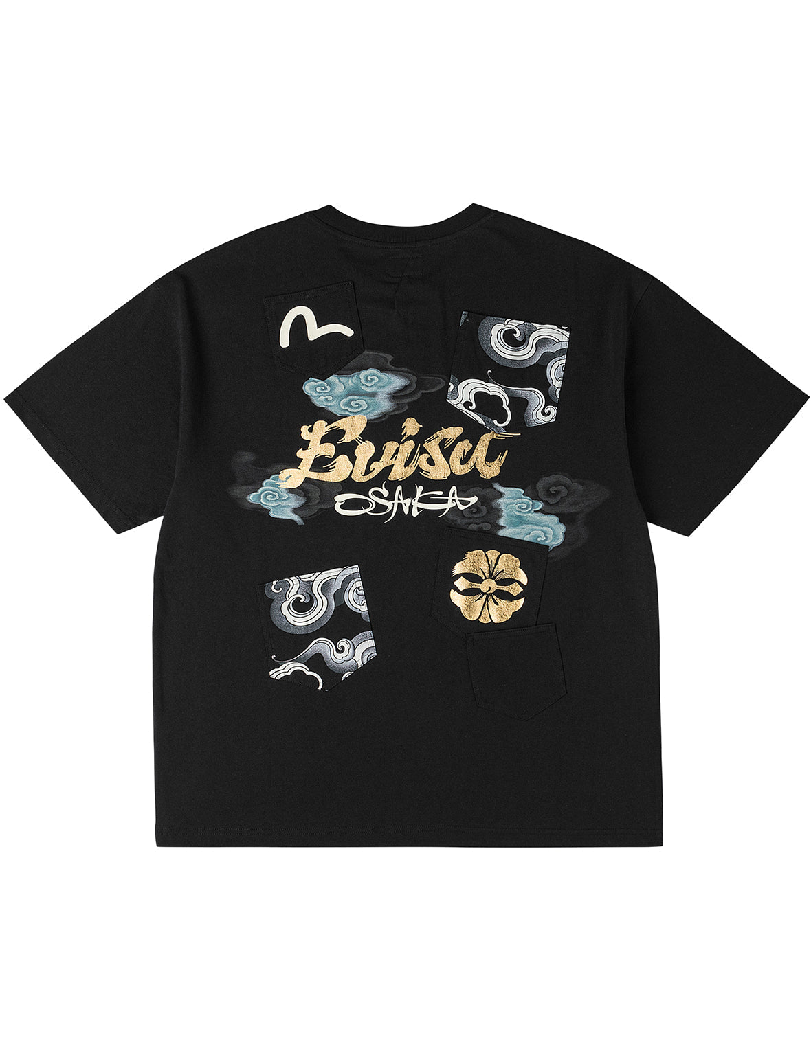 マルチポケット箔プリント Tシャツ