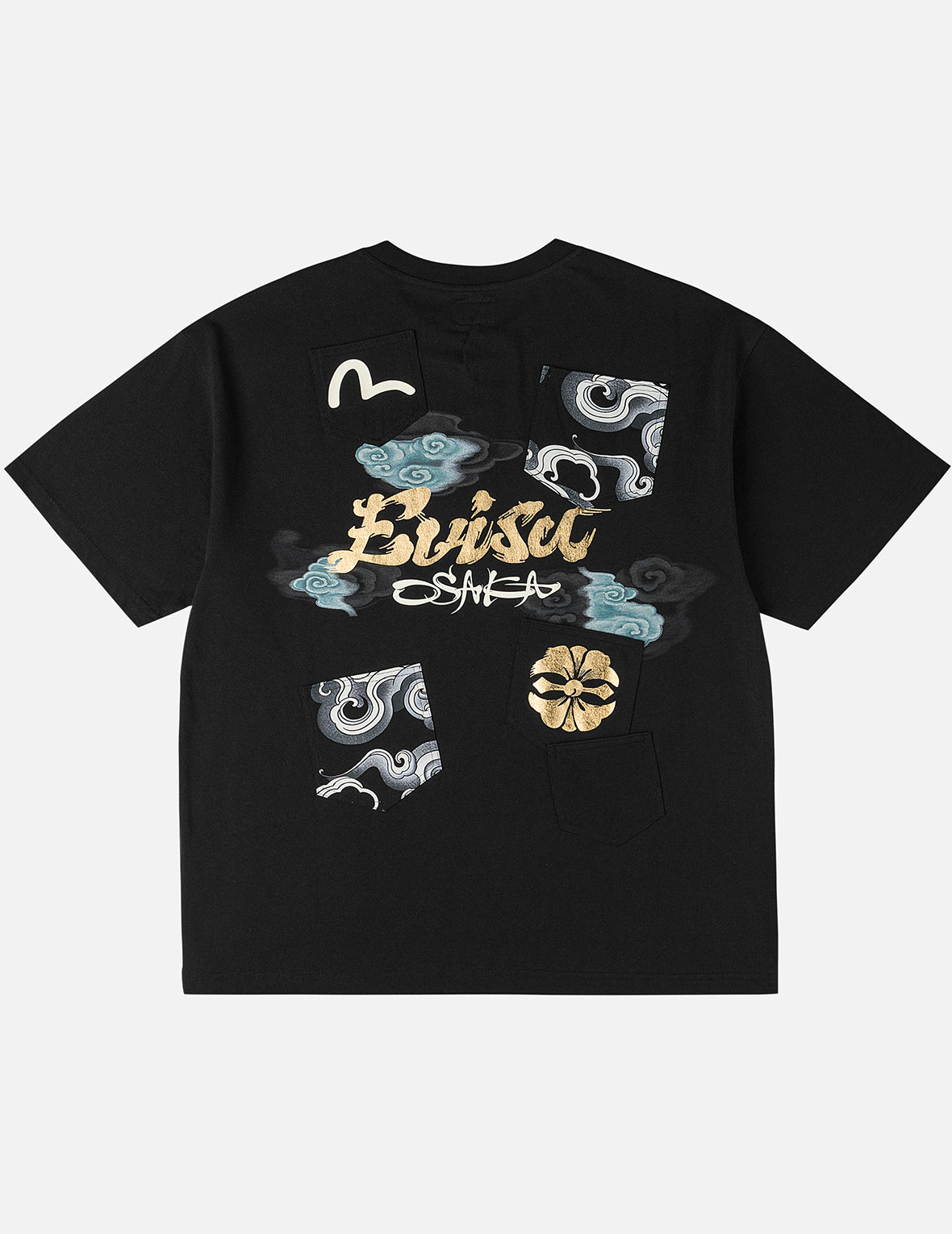 マルチポケット箔プリント Tシャツ