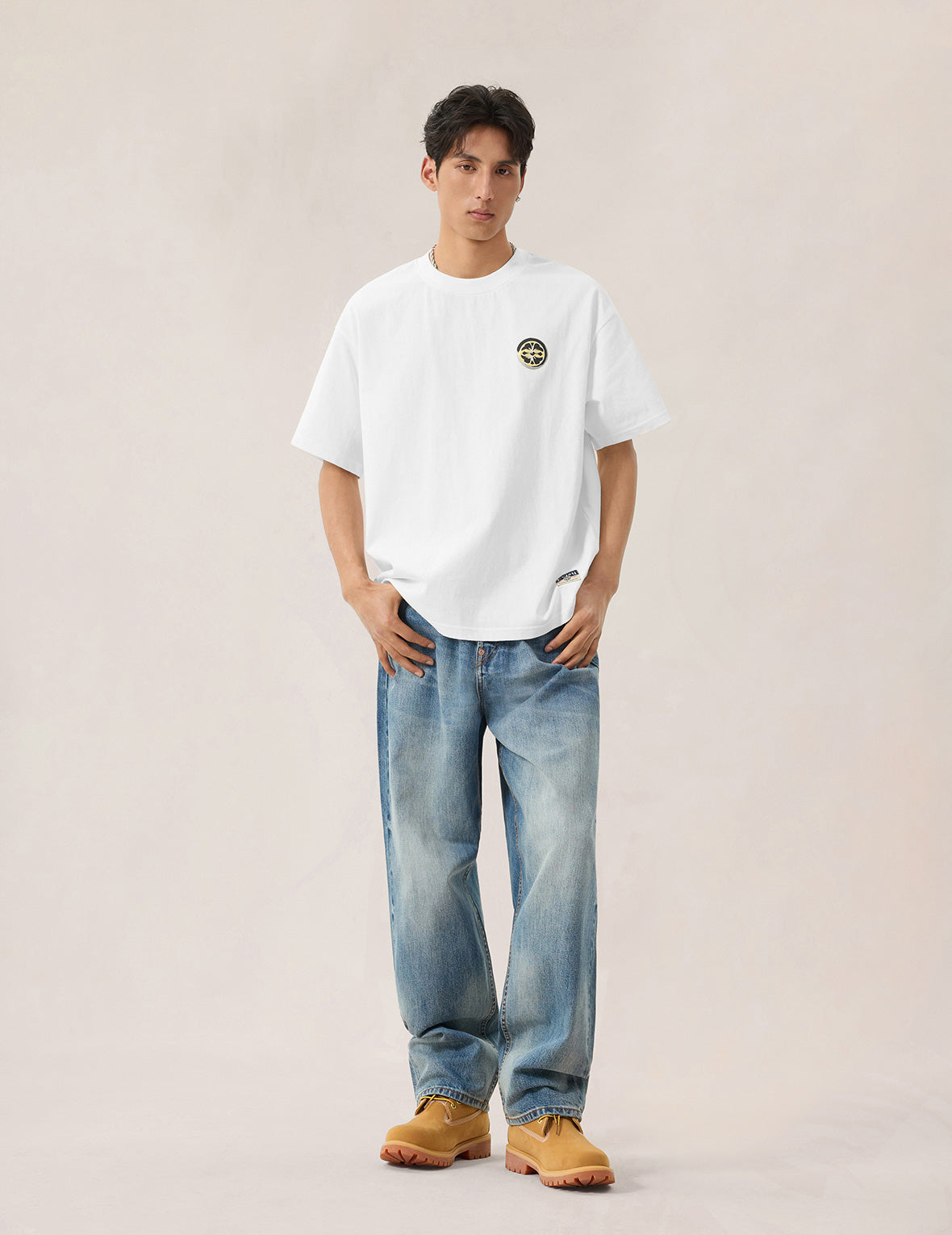 マルチポケット箔プリント Tシャツ