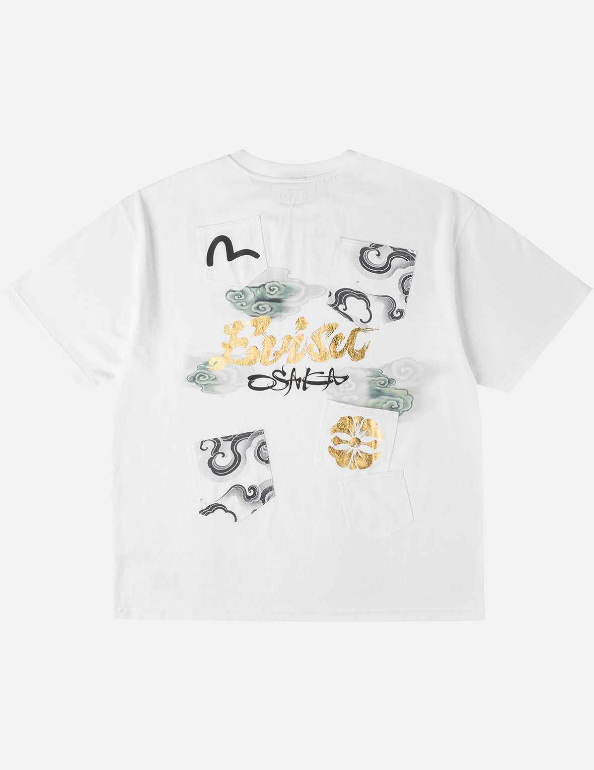 マルチポケット箔プリント Tシャツ