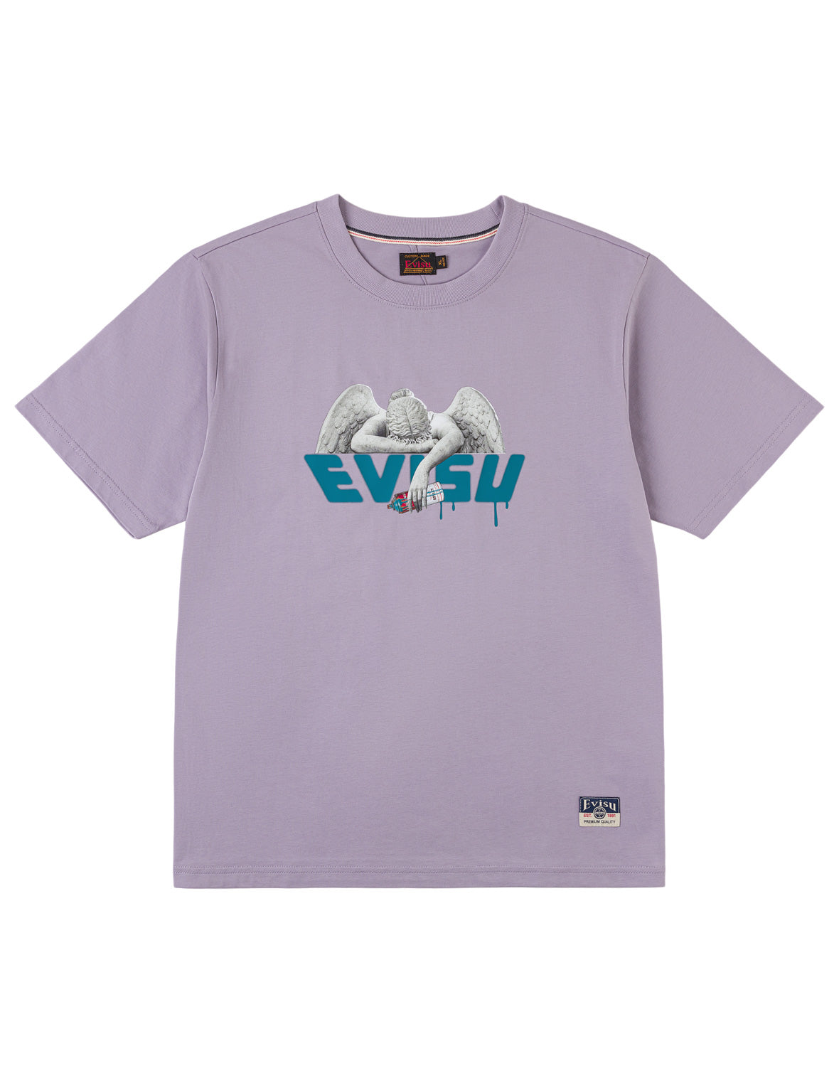 天使とエアロゾルスプレーペイントプリントTシャツ