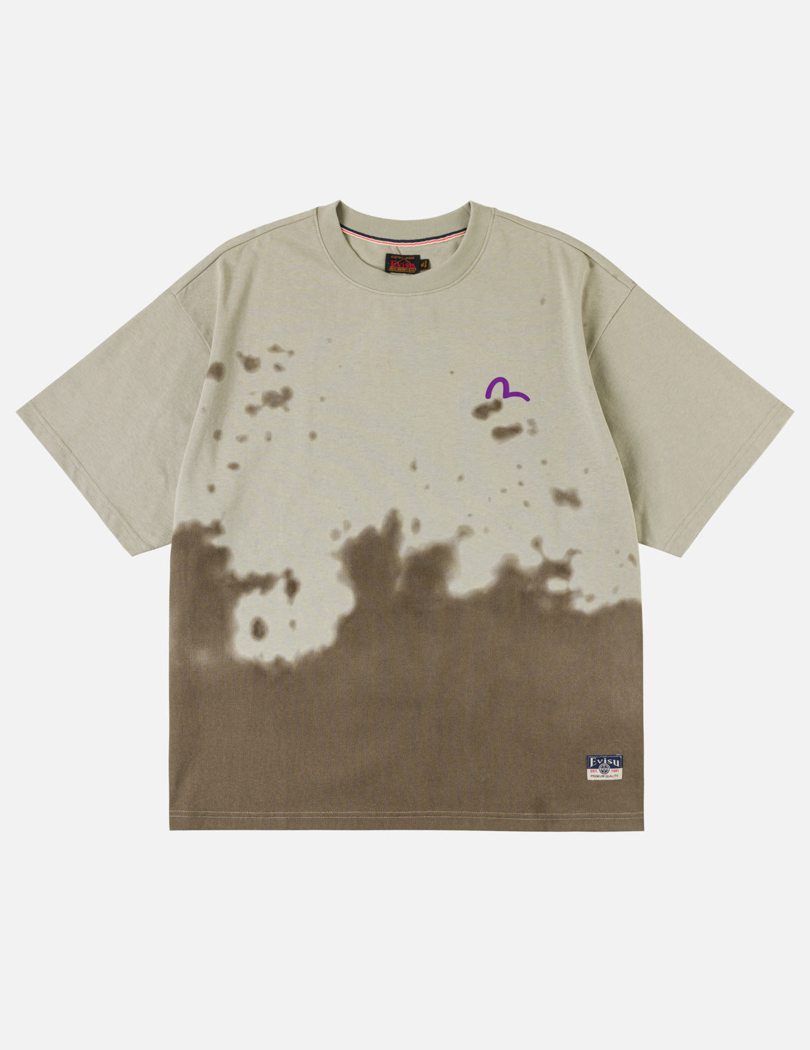 ベビーエンジェルとグラフィティプリントディップダイTシャツ