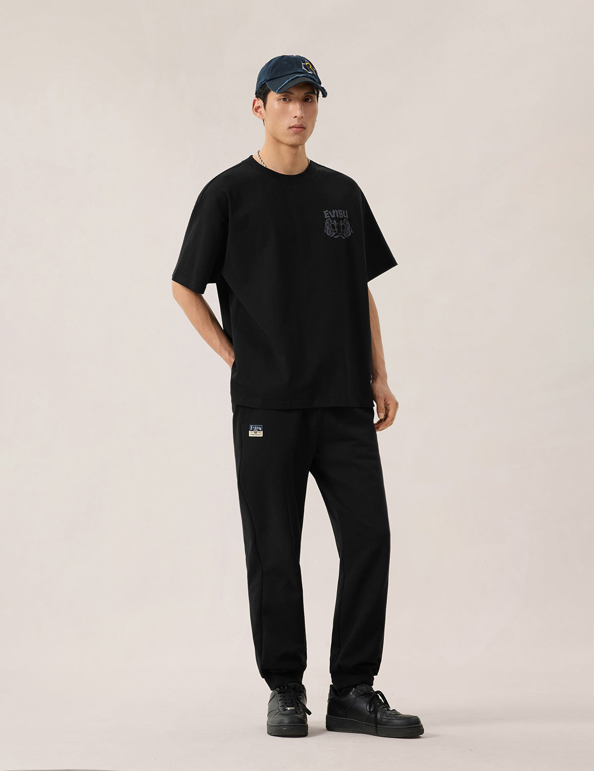 EVISUロゴとだるま Tシャツ