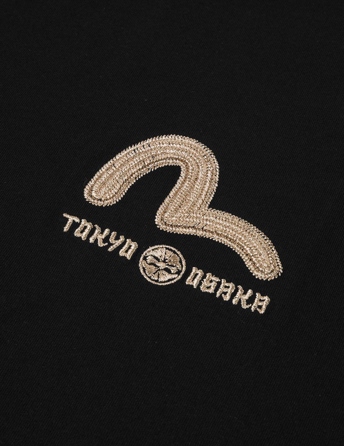 馬年大黒プリント Tシャツ - ブラック