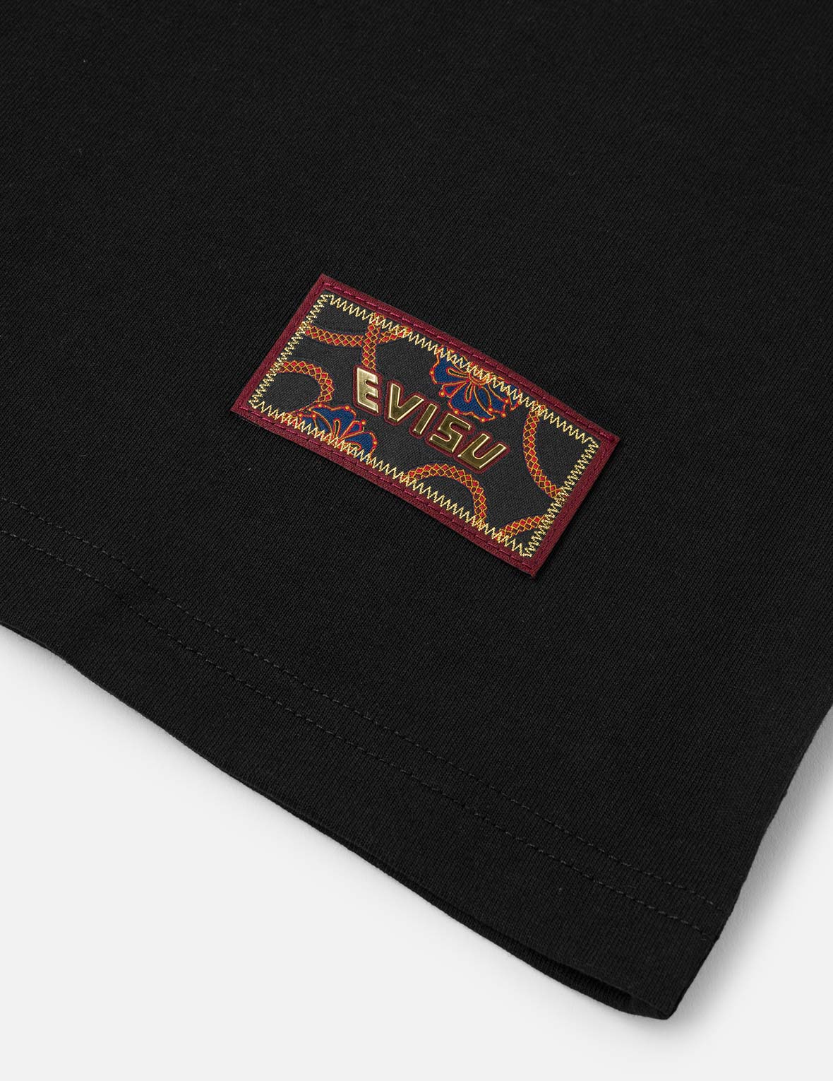 馬年大黒プリント Tシャツ - ブラック