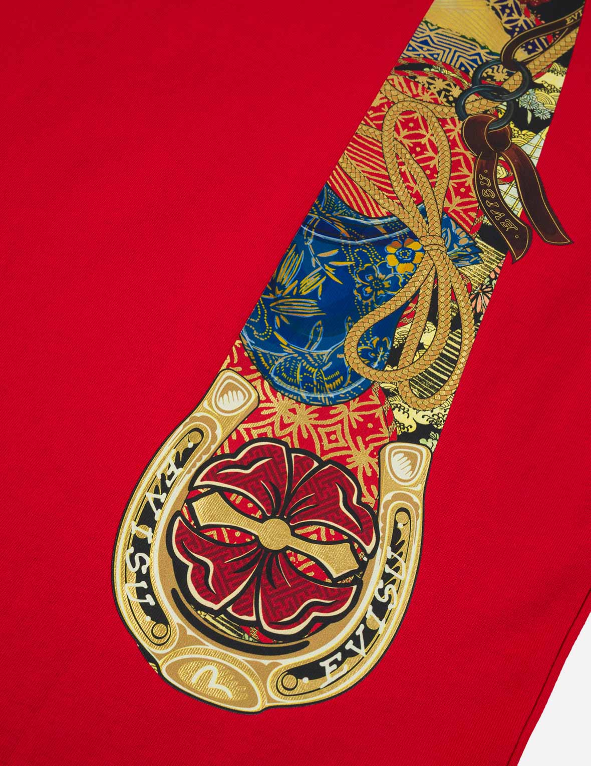 馬年大黒プリント Tシャツ - レッド