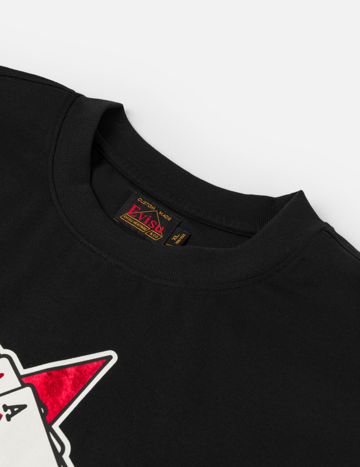 ポーカーエースとフロックドスター Tシャツ - ブラック – EVISU