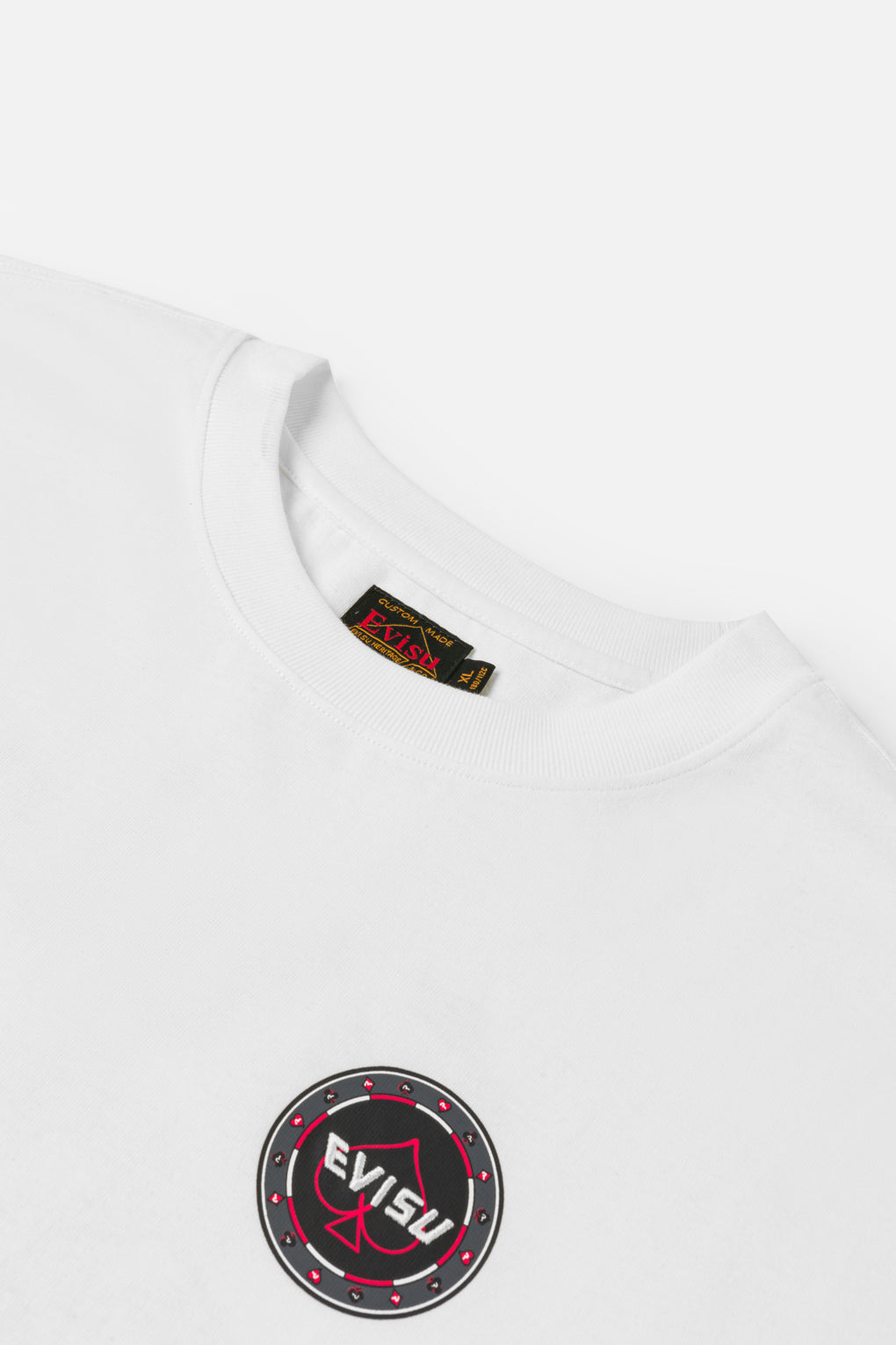 ポーカーラッキーダイスとフロックドカモメ Tシャツ - ホワイト – EVISU