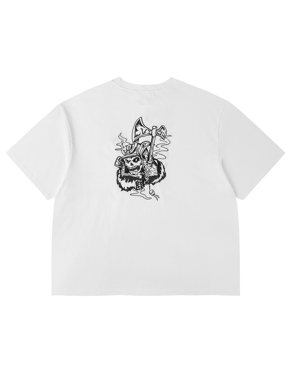 スカル侍刺繍 Tシャツ